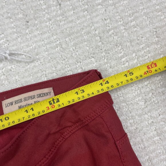 Y2K Guess Low Rise Super Skinny Jeans Bright Cherry Red Maxine Fit Stretch Read - Picture 5 of 8